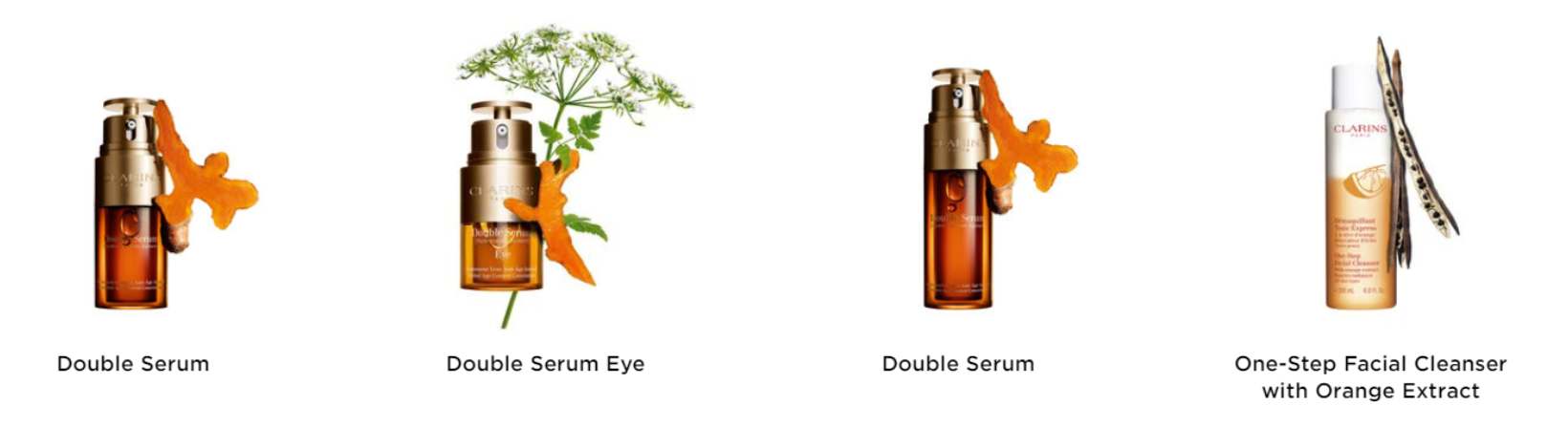 Clarins voucher on skincare items