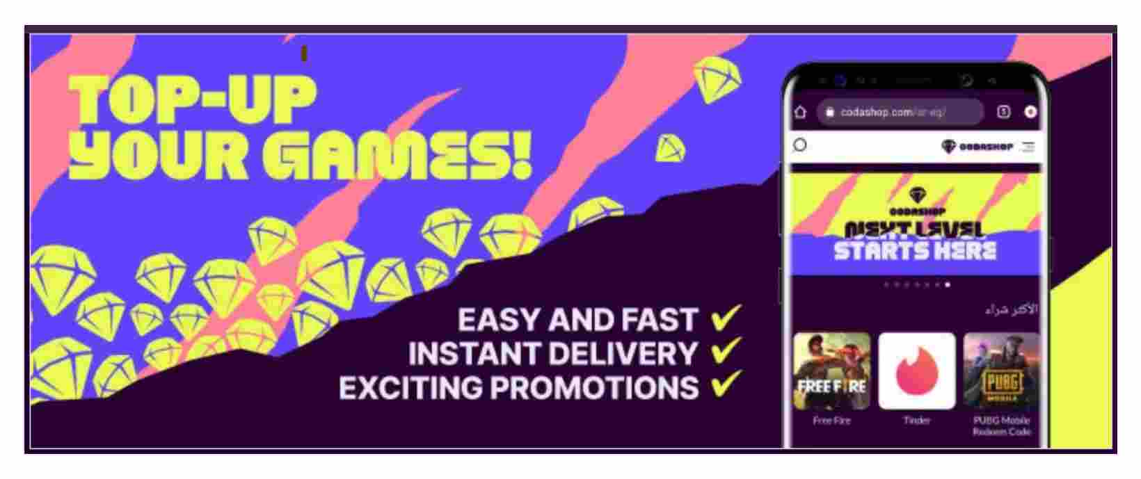 Codashop game top up offer