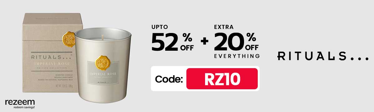 Use Rituals discount code on all items