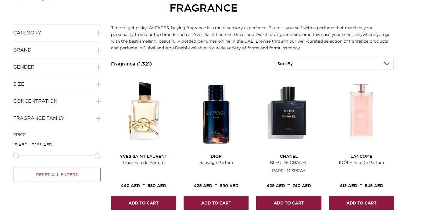 Faces Beauty Fragrances