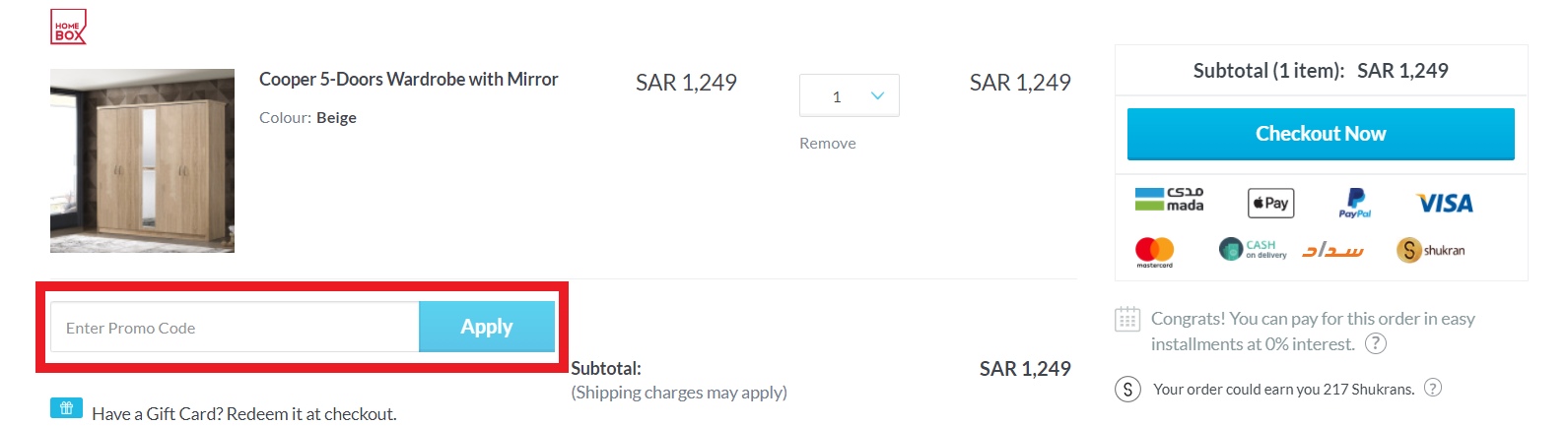 Apply HomeBox Coupon