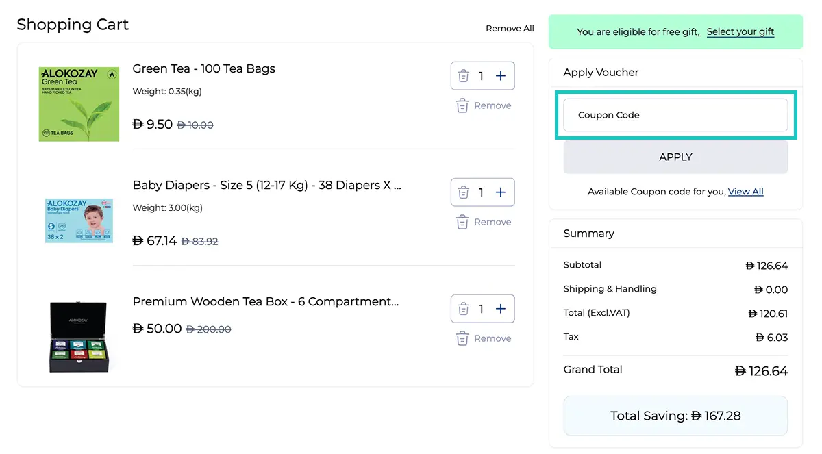 apply alokozay coupon code