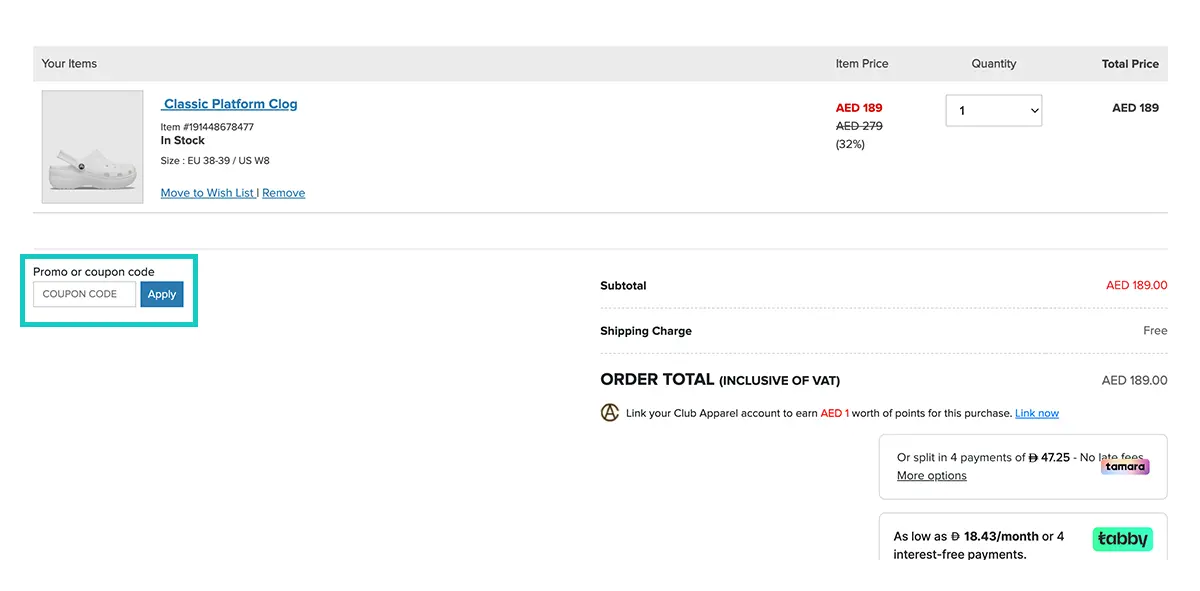 apply crocs coupon code