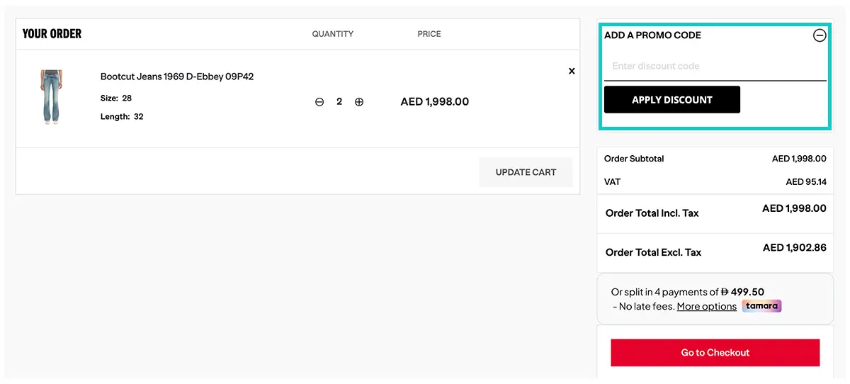 apply diesel promo code