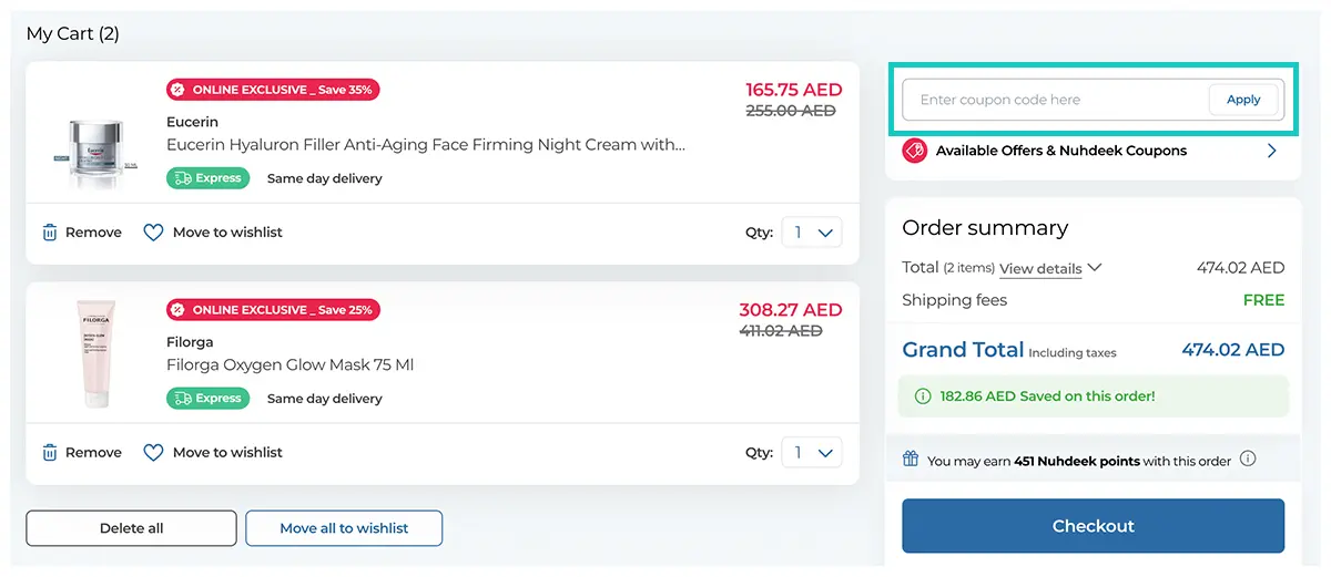 apply nahdi coupon code
