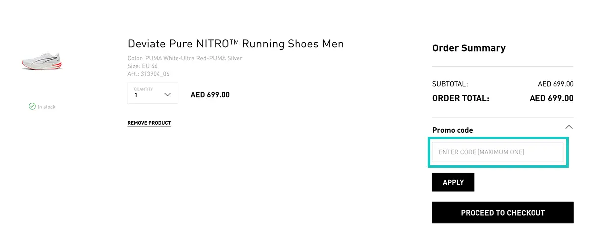 apply puma promo code