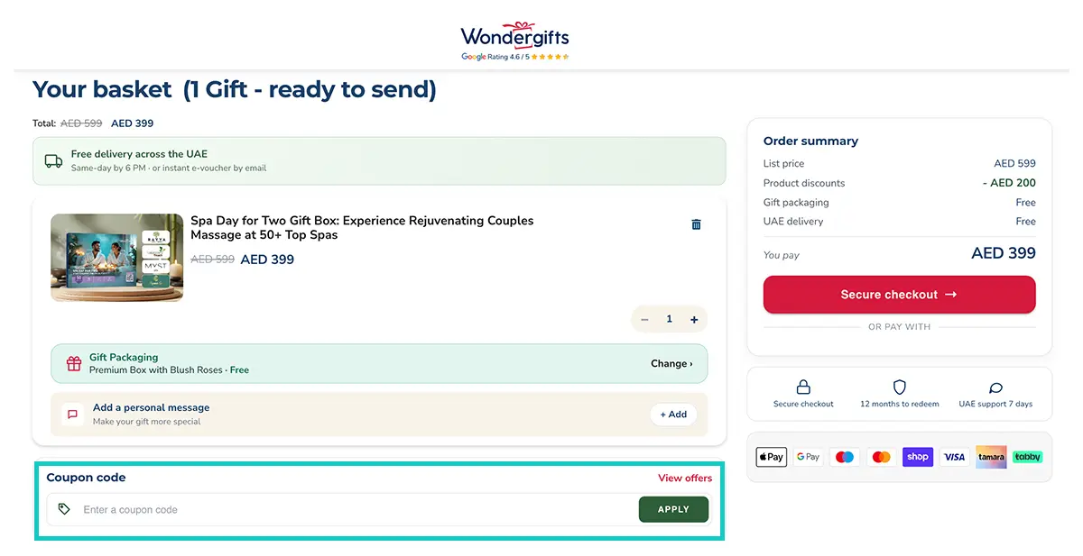 apply wondergifts coupon code