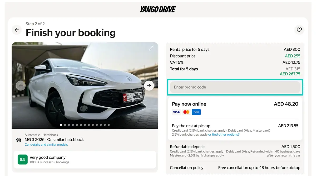 apply yango drive promo code