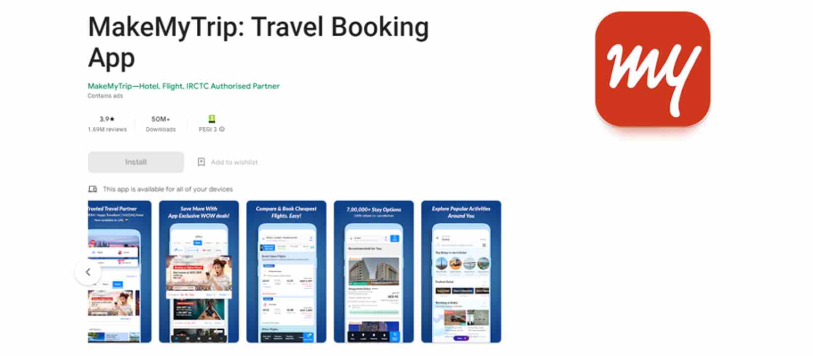 MakeMyTrip app voucher