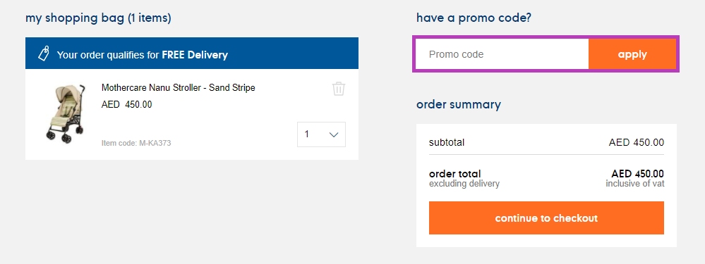 Mothercare Coupon Code