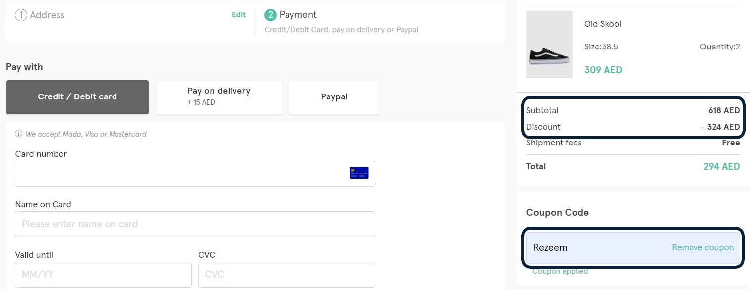 Apply Namshi Coupon at Checkout