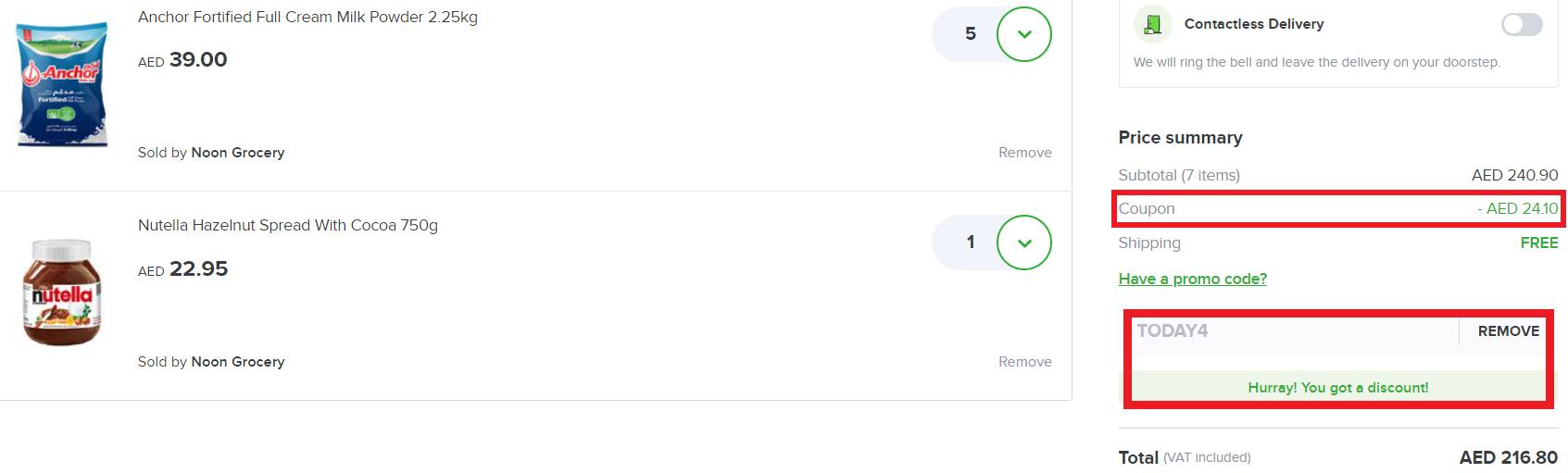 Noon Grocery Coupon Code