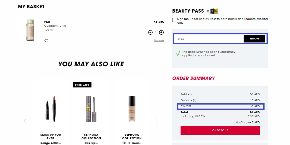 Sephora UAE Coupon Code