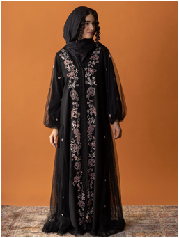 embroidered abaya